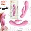 Vibrador de textura suave con masajeador de clitoris y carga USB